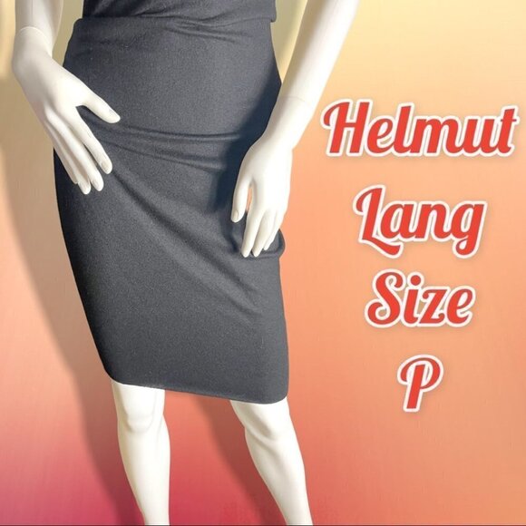 HELMUT Lang Sonar Wool Asymmetrical Black Dress Size P (XS) - Picture 4 of 15